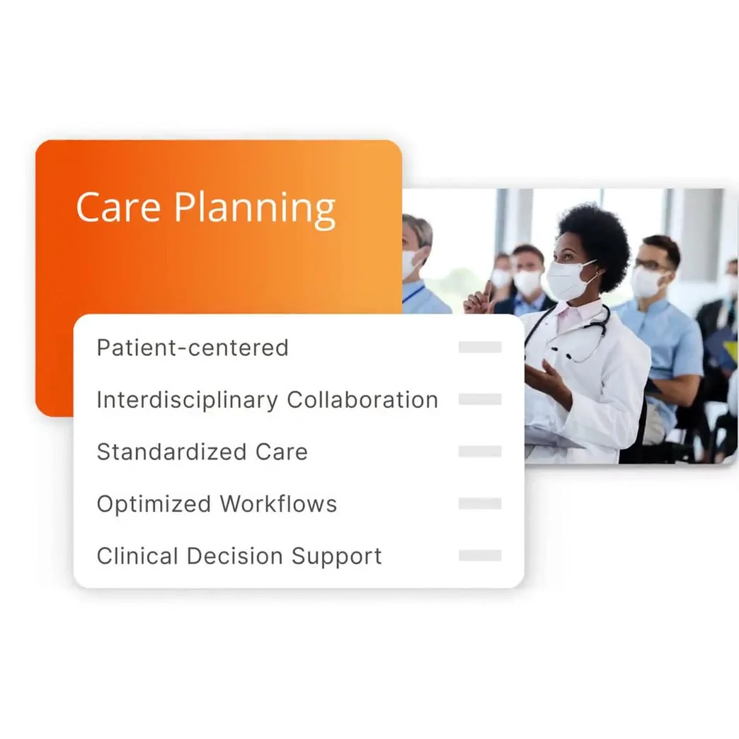 Illustration of care planning features